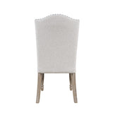 Slater Works Natural/Cream 54 - 72 Round Dining Table w/ 6 Upholstered Chair - Ornate Home