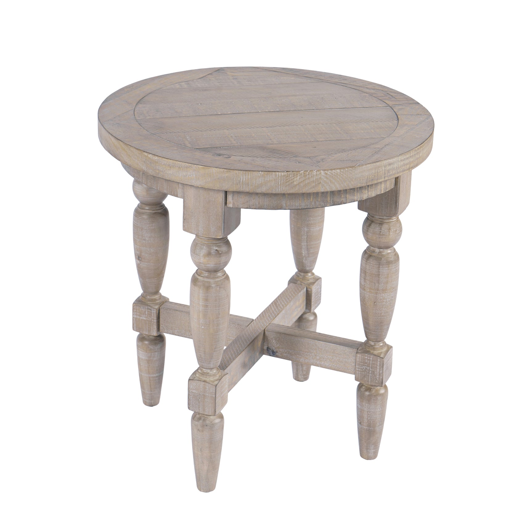 Slater Works Natural Round End Table - Ornate Home
