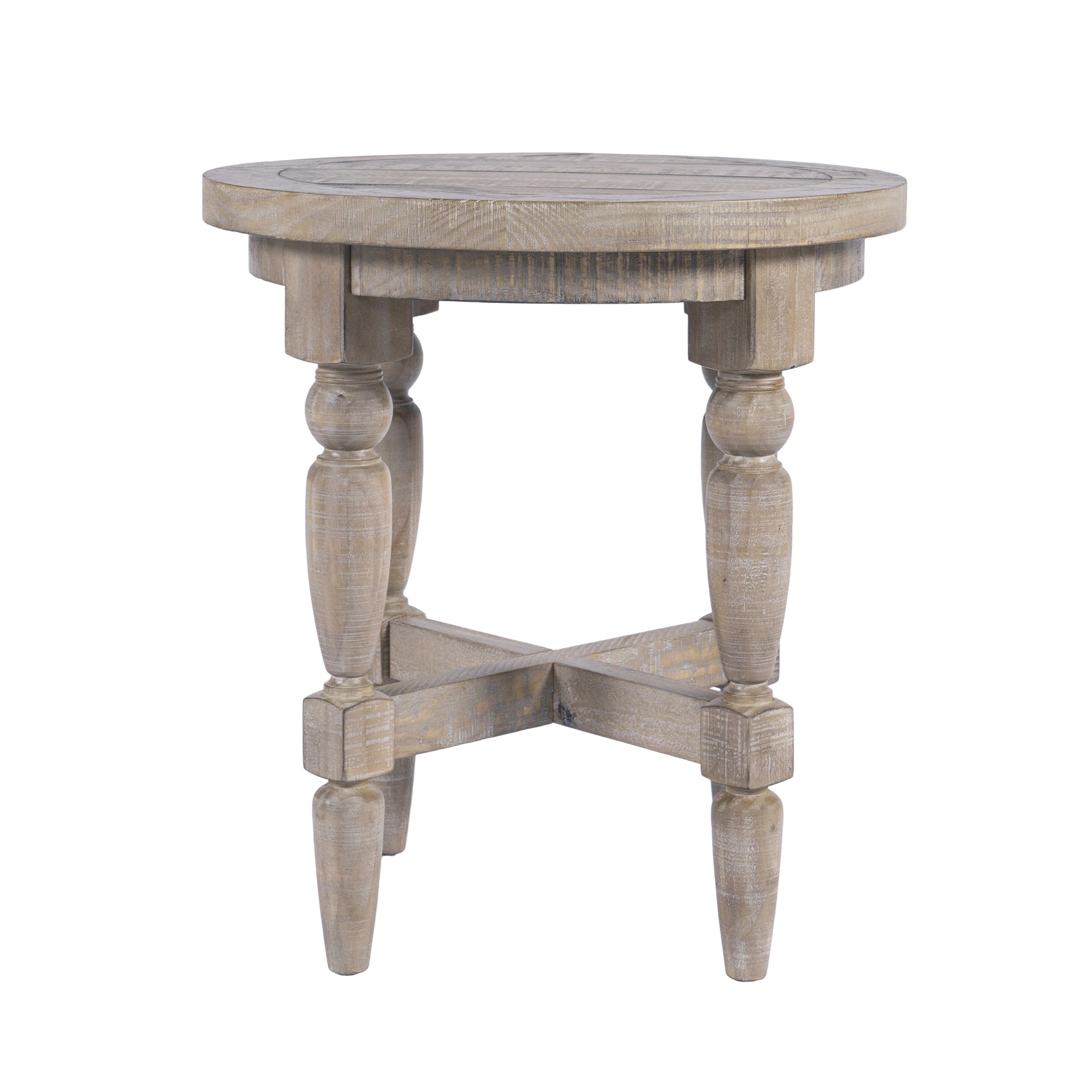 Slater Works Natural Round End Table - Ornate Home