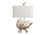 Sleeping Shell White/Brown Table Lamp - Ornate Home