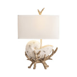 Sleeping Shell White/Brown Table Lamp - Ornate Home