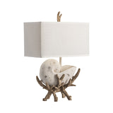 Sleeping Shell White/Brown Table Lamp - Ornate Home
