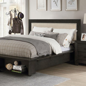 Sligo Dark Gray/Beige Queen Bed - Ornate Home