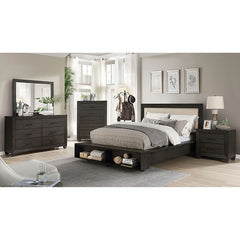 Sligo Dark Gray/Beige Queen Bed - Ornate Home