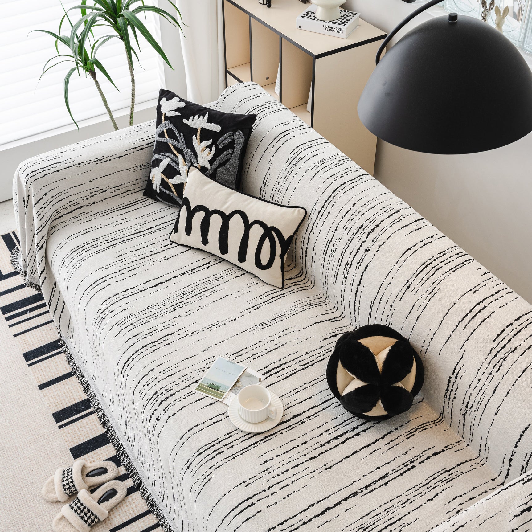 Slip Covers for Sofas, Sofa Throw Cover Soft Chenille Sofa Bed Cover, L Shaped Sectional Couch Covers - Ornate Home