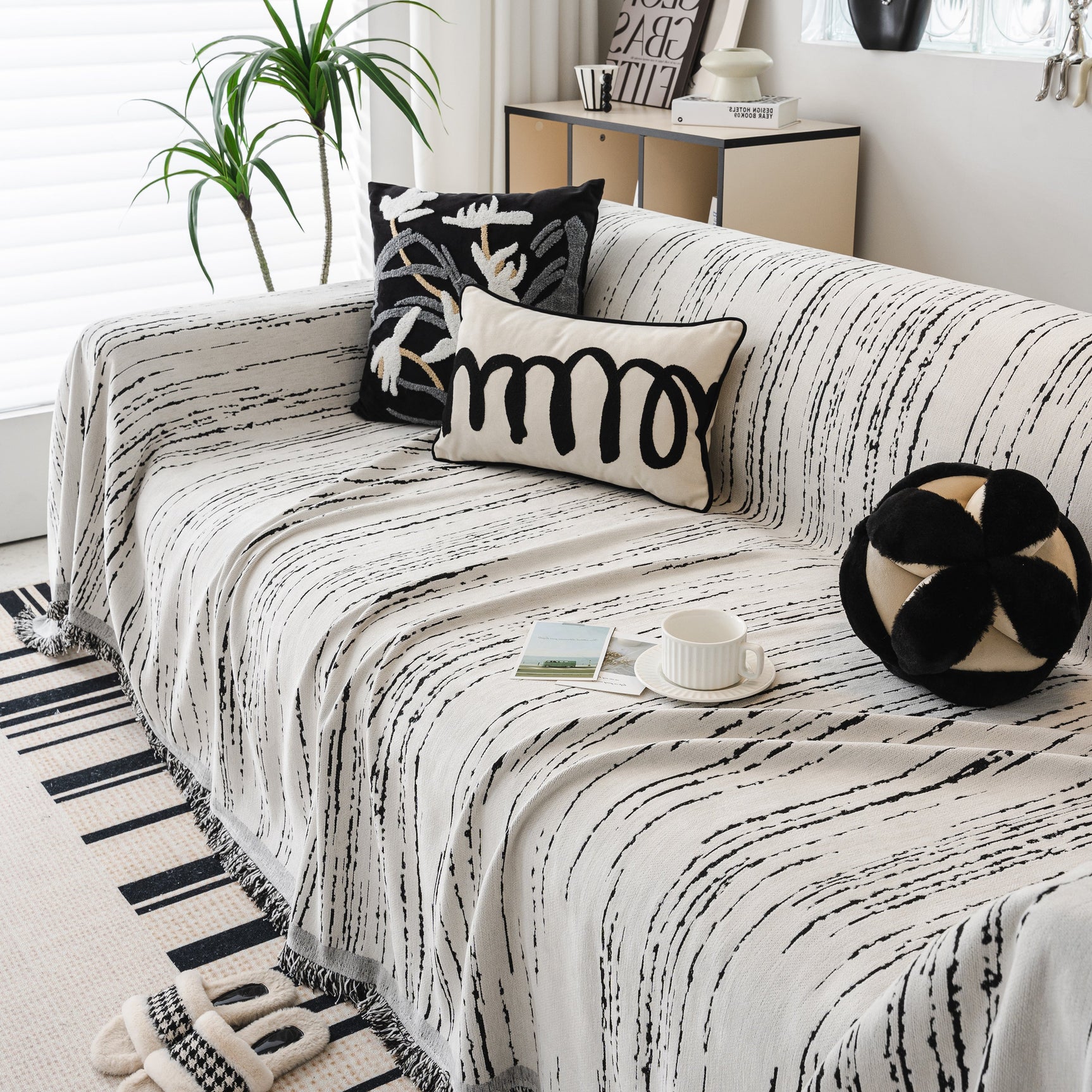 Slip Covers for Sofas, Sofa Throw Cover Soft Chenille Sofa Bed Cover, L Shaped Sectional Couch Covers - Ornate Home