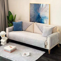 Slipcover KAS Plush Sofa Towel Enhances Living Room Decor with Non-Slip Protection for Furniture - Ornate Home