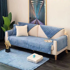 Slipcover KAS Plush Sofa Towel Enhances Living Room Decor with Non-Slip Protection for Furniture - Ornate Home