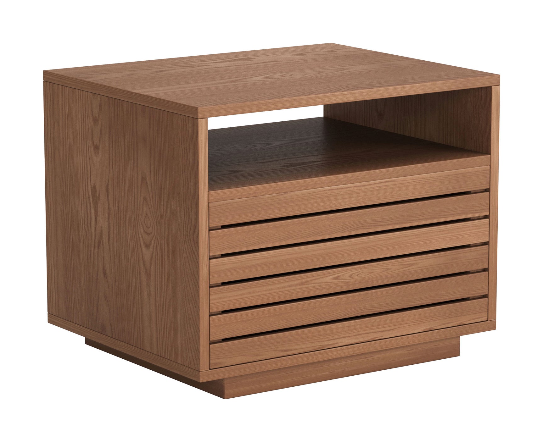 Slit Walnut Nightstand - Ornate Home