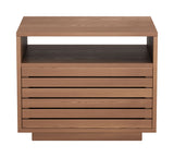 Slit Walnut Nightstand - Ornate Home