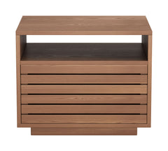 Slit Walnut Nightstand - Ornate Home