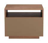 Slit Walnut Nightstand - Ornate Home