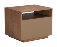 Slit Walnut Nightstand - Ornate Home