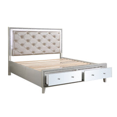 Sliverfluff Eastern King Bed w/ Storage Drawers & LED - Ornate Home