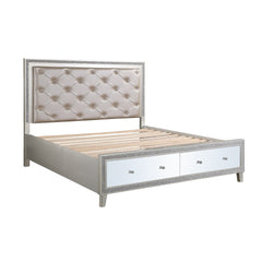 Sliverfluff Eastern King Bed w/ Storage Drawers & LED - Ornate Home