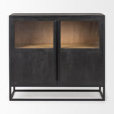 Sloan Black Wood Accent Cabinet - Ornate Home