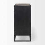 Sloan Black Wood Accent Cabinet - Ornate Home