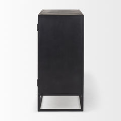 Sloan Black Wood Accent Cabinet - Ornate Home