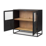 Sloan Black Wood Accent Cabinet - Ornate Home