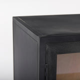 Sloan Black Wood Accent Cabinet - Ornate Home