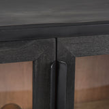 Sloan Black Wood Accent Cabinet - Ornate Home