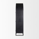 Sloan Black Wood Arched Cabinet - Ornate Home