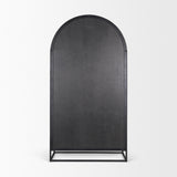 Sloan Black Wood Arched Cabinet - Ornate Home