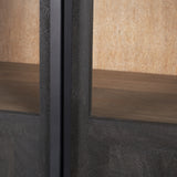 Sloan Black Wood Arched Cabinet - Ornate Home