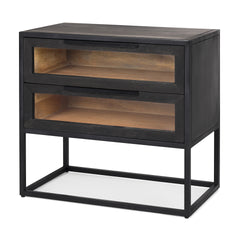 Sloan Black Wood Side Table