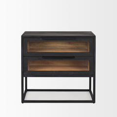 Sloan Black Wood Side Table