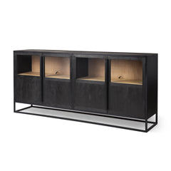 Sloan Black Wood Sideboard - Ornate Home