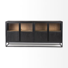 Sloan Black Wood Sideboard - Ornate Home