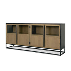 Sloan Light Brown/Black 80" Wood Sideboard