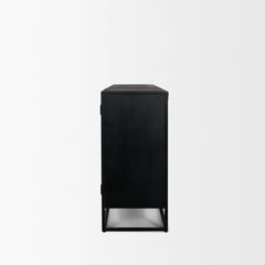 Sloan Light Brown/Black 80" Wood Sideboard