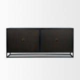 Sloan Light Brown/Black 80" Wood Sideboard - Ornate Home