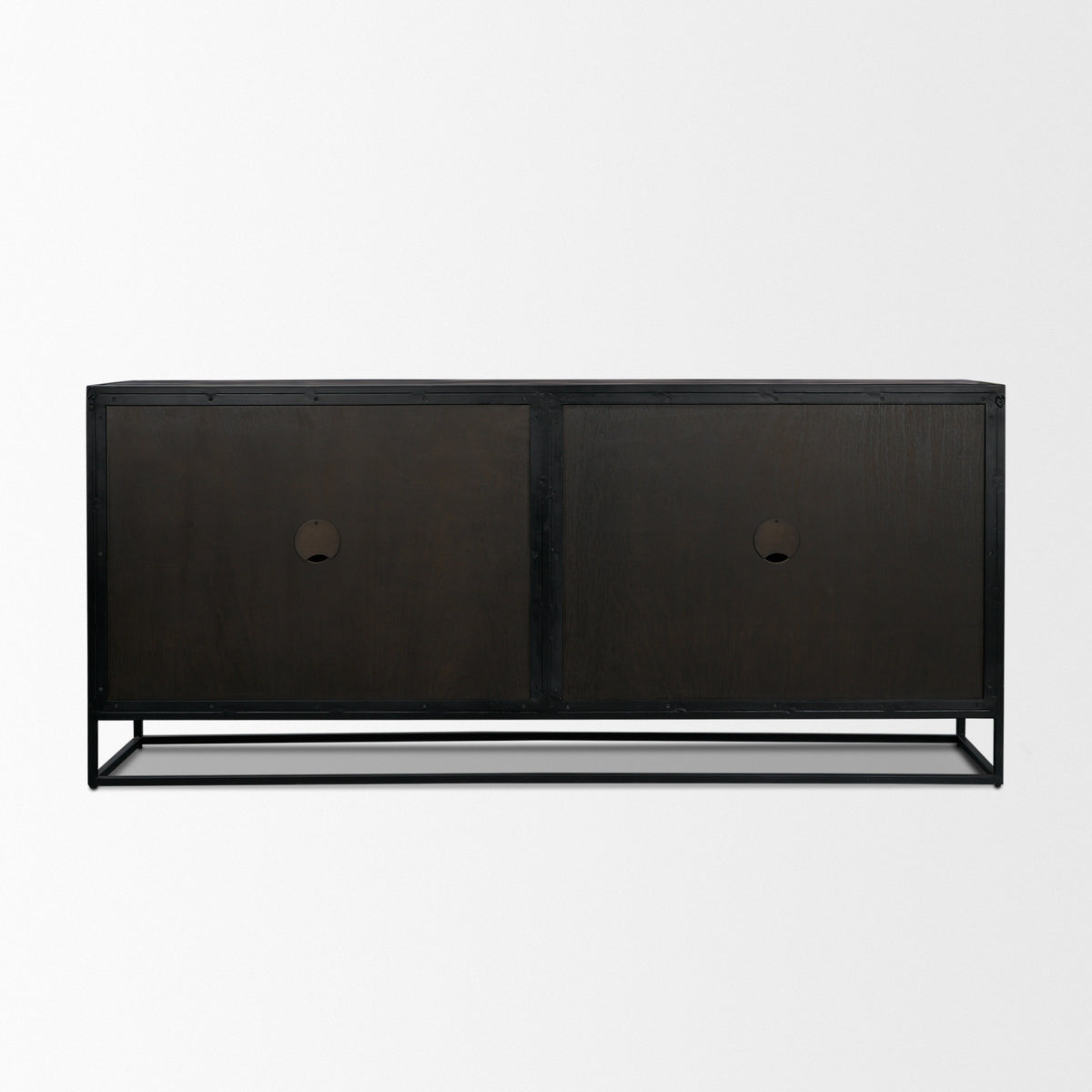 Sloan Light Brown/Black 80" Wood Sideboard - Ornate Home