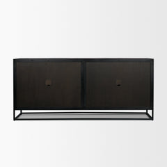 Sloan Light Brown/Black 80" Wood Sideboard