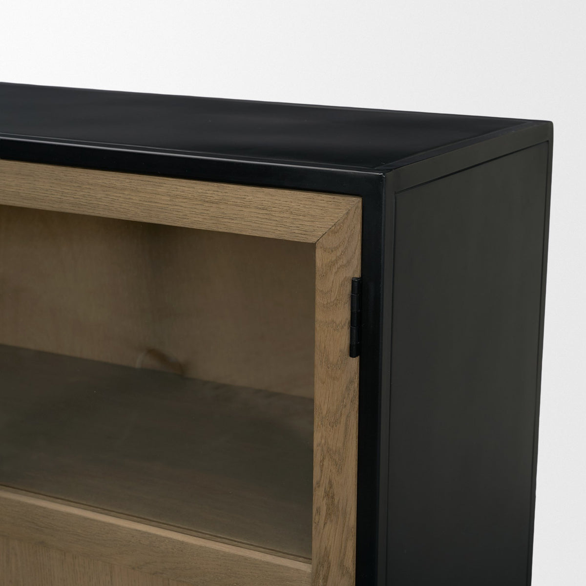 Sloan Light Brown/Black 80" Wood Sideboard - Ornate Home