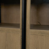Sloan Light Brown/Black 80" Wood Sideboard - Ornate Home