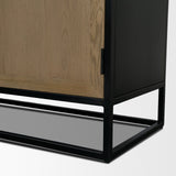 Sloan Light Brown/Black 80" Wood Sideboard - Ornate Home