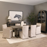 Sloan Light Brown/Black 80" Wood Sideboard - Ornate Home
