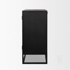 Sloan Light Brown/Black Accent Cabinet - Ornate Home