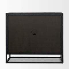 Sloan Light Brown/Black Accent Cabinet - Ornate Home