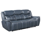 Sloane Blue 2-piece Upholstered Reclining Sofa Set - Ornate Home