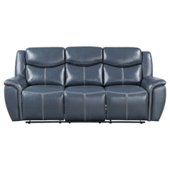 Sloane Blue 2-piece Upholstered Reclining Sofa Set - Ornate Home