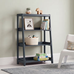 Sloane Blue 3 Fixed Shelves Bookcase - Ornate Home