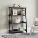 Sloane Blue 3 Fixed Shelves Bookcase - Ornate Home