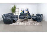 Sloane Blue 3-piece Upholstered Reclining Sofa Set - Ornate Home
