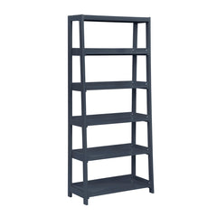 Sloane Blue 5 Fixed Shelves Bookcase - Ornate Home