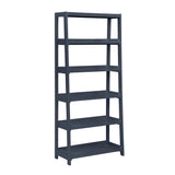 Sloane Blue 5 Fixed Shelves Bookcase - Ornate Home
